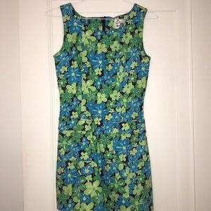 Classic Lilly Pulitzer blue and green shift dress